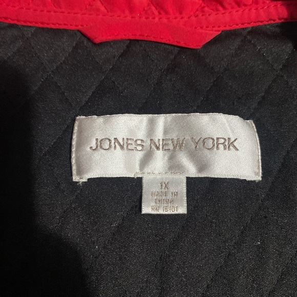 Jones New York Red Quilted Varsity Jacket - Picture 3 of 11